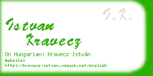 istvan kravecz business card