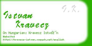 istvan kravecz business card